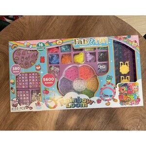 NEW Rainbow Loom (6155 Pcs) Fab & Fun Rubber Band Bracelet Kit